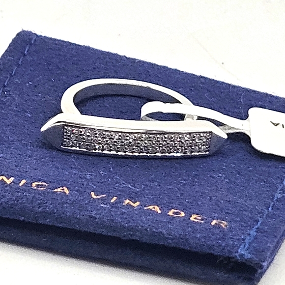 Monica Vinader £950 Silver Baja Diamond Bracelet